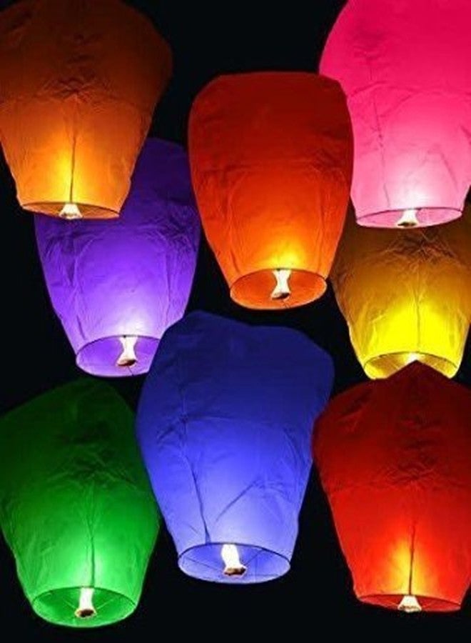 Crazy Sutra Zing by Crazy Sutra? Multicolor Paper Sky Lantern Hot Air Ballons Wish Candles Flying Lanterns Sky Lanterns hot air Balloon Sky Lanterns Suitable for Various Occasions (Pack of 1). - Image 2